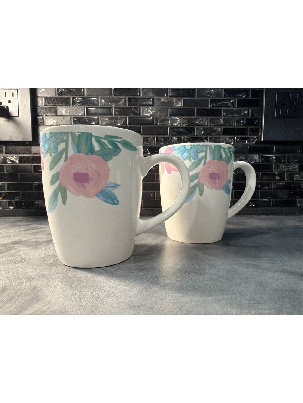 Royal Norfolk Floral Coffee Cups /Set of 2